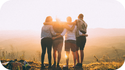 People hugging representing community connection